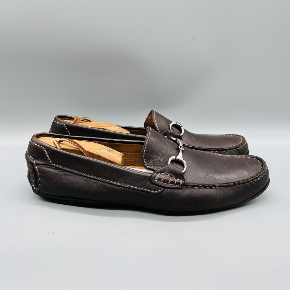 Peter Millar Shoes Mens 10 Brown Leather Bit Driving Loafers Casual Comfort